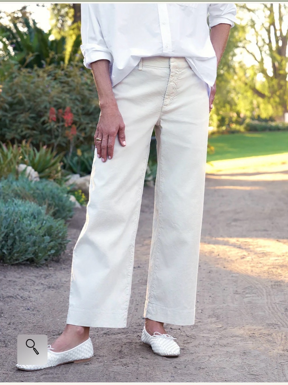 Frank & Eileen WEXFORD Wide-Leg Linen Pant in Cement Tan 12
